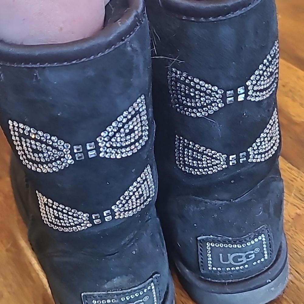 Ugg women's black boots size 6 - Picture 5 of 6